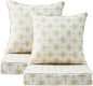 Outdoor Deep Seat & Back Cushion Set, 24 x 24 Inch Water Repellent and Fade by Supflourishia