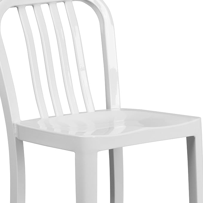 Flash Furniture Gael Commercial Grade 2 Pack 24" High White Metal - Image 9