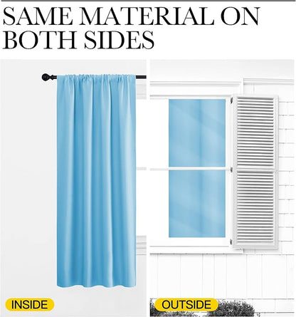 NICETOWN 2 Panels Blackout Curtains, Rod Pocket Thermal Insulated Drapes 84 - Image 7