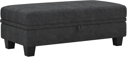 Belffin Fabric Large Ottoman - Image 7