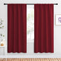 NICETOWN Christmas Burgundy Red Blackout Curtains 72 inches Long, Privacy Room by NICETOWN