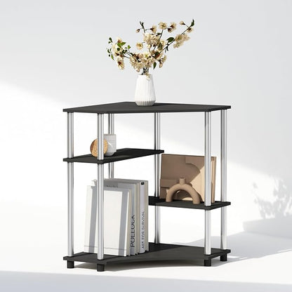 Furinno Turn-N-Tube Storage Shelves, 4-Tier Corner Shelf, Toolless Assembly - Image 6