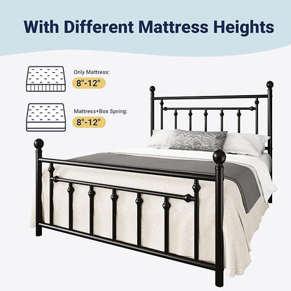Allewie 14 Inch Full Size Metal Platform Bed Frame - Image 8