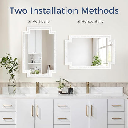Tanmicoshomy 24 x 36 Inch White Bathroom Mirrors - Image 4