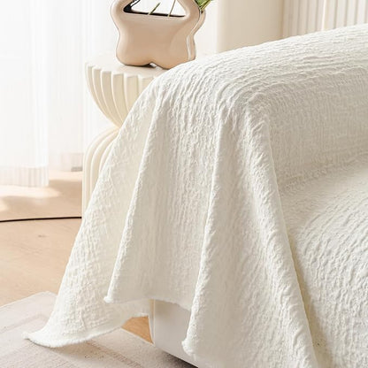 DREAMINGO Bubble Textured Cooling Sofa Cover, Ice Silk Breathable Couch Cover - Image 5