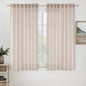 MIULEE Natural White Linen Curtains 64 Inch Length 2 Panels by MIULEE