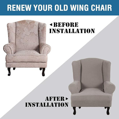 H.VERSAILTEX Wing Chair Slipcover Chair Covers - Image 4