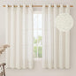 Natural Linen Curtains 63 inch Length by LAMIT