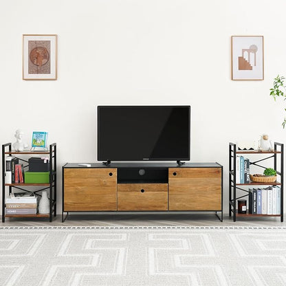Yoobure Bookshelf Small Book Shelf, Solid Industrial 3 Tier Shelf Bookcase - Image 7