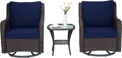 Towallmark Outdoor Swivel Wicker Glider Patio Chairs - Image 9
