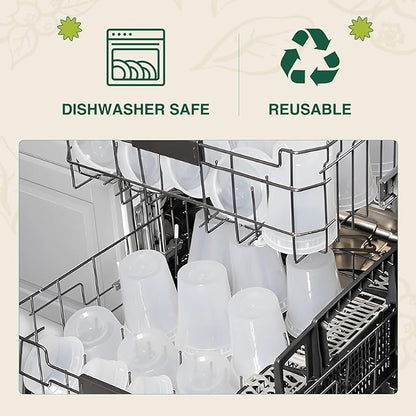 Glotoch Soup Containers With Lids, 48 Pack 8 oz(1 Cup) Deli Containers, To Go Container, Freezer Container For Food-Microwave, Freezer & Dishwasher Safe Eco-Friendly, BPA-Free, Reusable&Stackable