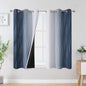 Navy Blue and Greyish White Blackout Curtains by ESTELARTEXTILER