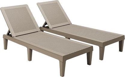 Devoko Outdoor Chaise Lounge Chair Set of 2 by DEVOKO