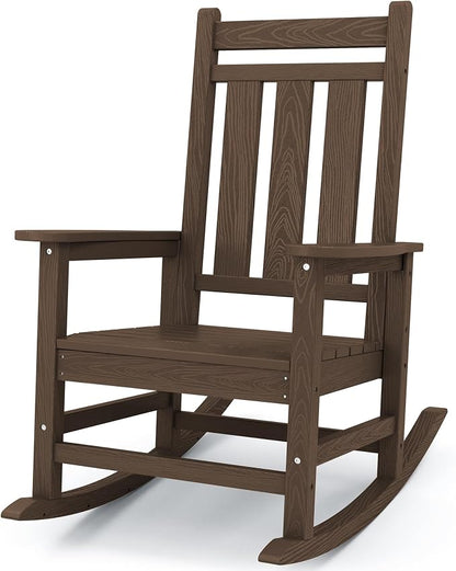 KINGYES Oversized Outdoor Rocking Chair, All-Weather Patio Rocking Chairs by KINGYES