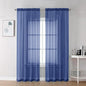 Chyhomenyc Royal Blue Sheer Curtains 78 Inches Long 2 Panels Set by Chyhomenyc