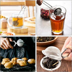 Snap Ball Tea Strainer, Voittozege 20 Pcs Premium Stainless Steel Tea Infuser with Handle Tea Infuser Filter with Tong Pincer Steeper Reusable for Loose Leaf Tea, Spices, Seasonings
