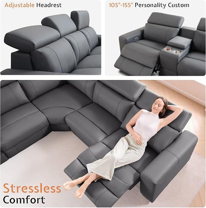 AMERLIFE Power Recliner Sectional Sofa - Image 3