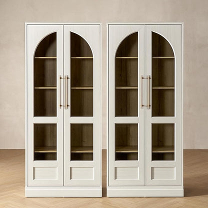 mopio Blake Tall Display Cabinet, Kitchen Buffet Pantry Cupboard, Trophy by MopioInc
