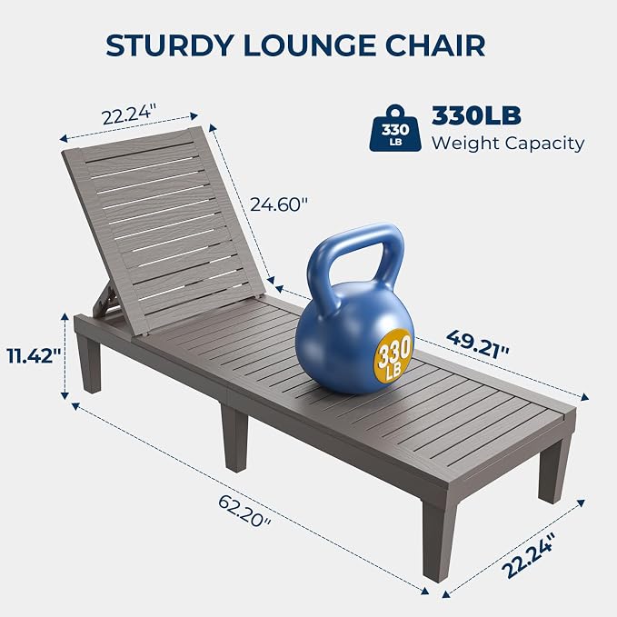 HOMSHADE Chaise Lounge Chair Outdoor - Image 2