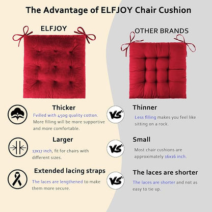 ELFJOY Rocking Chair Cushion Large Rocking Chair Pads - Image 3