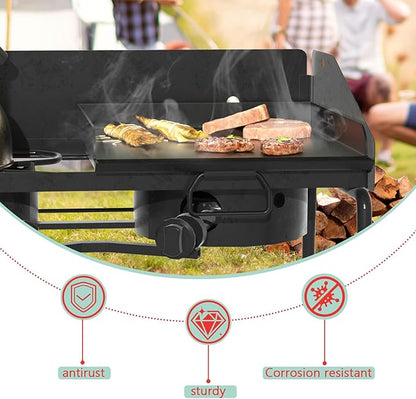 "14"" x 16"" Universal Flat Top Griddle for Camp Chef EX280LW YK60LW EX90LW EX60LW SB30D EX60FP DB60D EX60P EX60B, Fry Griddle Pan for Most Double Burner Stove/14"" Cook System Single & Gas Grill"