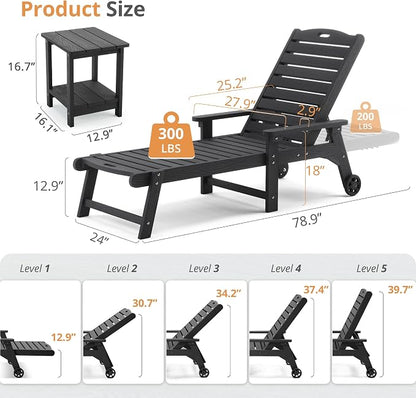 LUE BONA Outdoor Lounge Chair Set - Image 7
