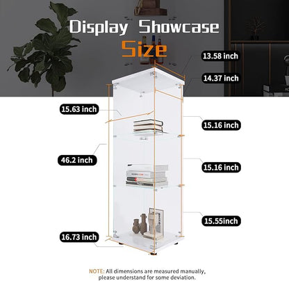 Beauty4U One-Door Glass Display Cabinet, Collection Display, Quick Installation - Image 2