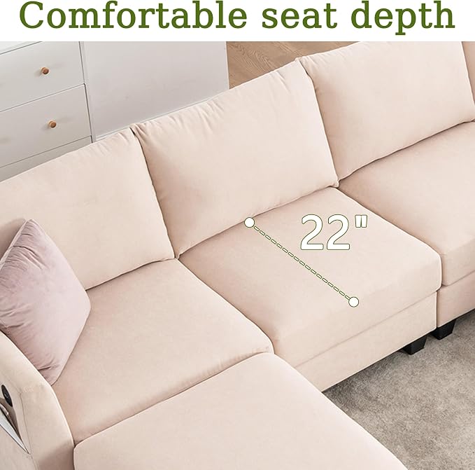 150.4" Large Sectional Couches for Living Room, 8 Seater L Shaped Modular - Image 8