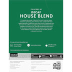 Starbucks K-Cup Coffee Pods, Medium Roast Coffee, Decaf House Blend for Keurig Coffee Makers, 100% Arabica, 1 box (22 pods)