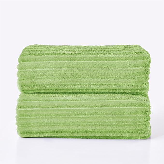 BEDELITE 3D Ribbed Jacquard Green King Size Blankets - Image 8