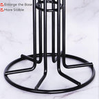 HULISEN Mug Tree for Large Cups, Counter Coffee Mug Holder with 6 Hooks, Metal Coffee Cup Holder Tree, Standing Rack for Countertop, Kitchen Counter Decor, Black