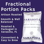 Sarasota Coffee Ground Packets | Low Acid Dark Roast Ground Coffee Packs | European French Roast | Mold Free and Individual Packets for 12 Cups | 1.75 Ounce Bags, 100 Count