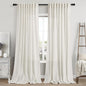 Cream Linen Curtains 108 Inches Long 2 Panels Back Tab Rod Pocket Modern by Nanspring