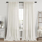 Cream Linen 102 Inch Long Curtains by Nanspring