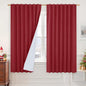 63 Inch Length 100% Blackout Linen Curtains by LAMIT