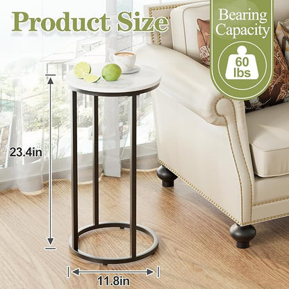 C Shaped End Table, Couch Side Tables - Image 3