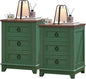 Joaxswe Farmhouse Night Stand Set of 2, Sofa Bed Side Table Chest of Drawers by Joaxswe