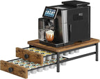 Coffee Pod Drawer Holder for K Cup, 56 Pods Capacity, 2 Tier Organizer for K Cup, Coffee Pod Organizer for Countertop, Space Saving, Easy Assembly, Rustic Brown KH28BRY1