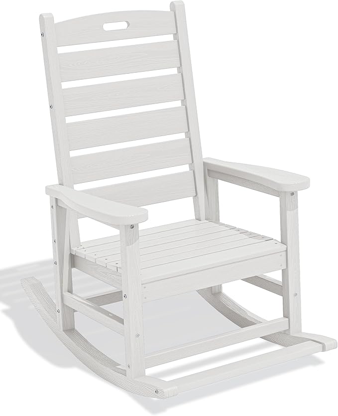 SERWALL HDPE Outdoor Rocking Chair, Oversized Rocking Chair by SERWALL