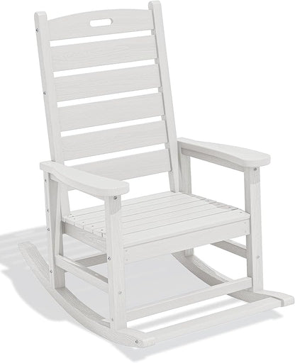 SERWALL HDPE Outdoor Rocking Chair, Oversized Rocking Chair by SERWALL