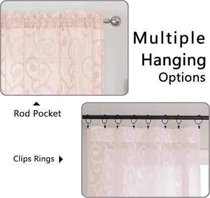 Furman Blush Sheer Curtains 63 inch Length - Image 4