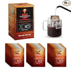 Pour Over Vietnamese Coffee – Saigondan Adventure | Espresso Robusta | 100% Robusta | Instant Specialty Coffee | Small Batch Roasted | Direct Trade | Naturally Sweet | 18 Sachets