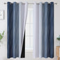 Navy Blue and Greyish White Blackout Curtains by ESTELARTEXTILER