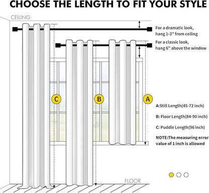 MIULEE Blackout Curtains for Bedroom 2 Panels 40 x 45 Inch Long Navy Blue | - Image 7