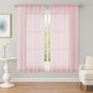 Sheer Blush Curtains, Sheer Curtains 63 inch Length 2 Panels Set, Rod Pocket by OWENIE