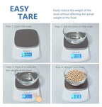 NUTRI FIT Food Kitchen Scale Digital Grams and Ounces Ultra Slim Scale Portable for Baking Cooking Camping Stainless Tare Auto Off Backlit Large LCD Display 11lb/5kg-White