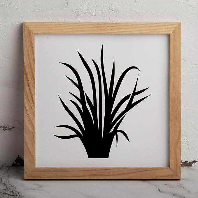 MAGJUCHE Grass Stencil 6 Inches, Reusable Grass Stencil for Painting DIY Crafts Decor