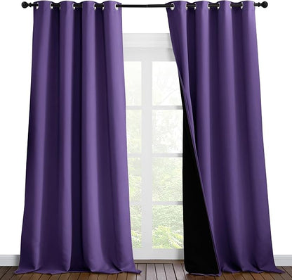NICETOWN 100% Blackout Blinds, 52 inches x 120 inches, Laundry Room Decor by NICETOWN