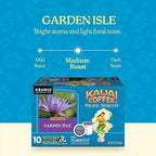 Kauai Coffee K-Cup Pods for Keurig Brewers – Arabica Coffee, 10% Hawaiian – Medium Roast, Bright Aroma With Light Floral Notes – Garden Isle, 1 Pack of 10 Single Serve K-Cups