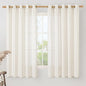 Linen Curtains 63 Inch Length for Living Room, Linen Light Filtering Boho Semi by LAMIT